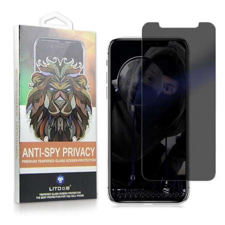 Film de protection d'écran en verre trempé IPhone X Anti Spy Privacy 