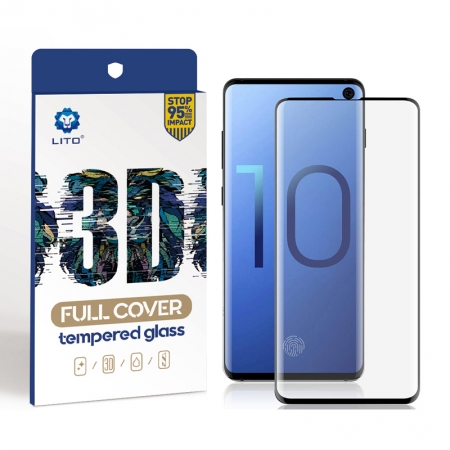 Protecteur d'écran en verre trempé à couverture totale pour Samsung Galaxy S10 Plus 