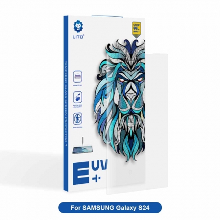Protecteur d'écran en verre UV, colle liquide Lito, vente en gros, pour Samsung S24
         