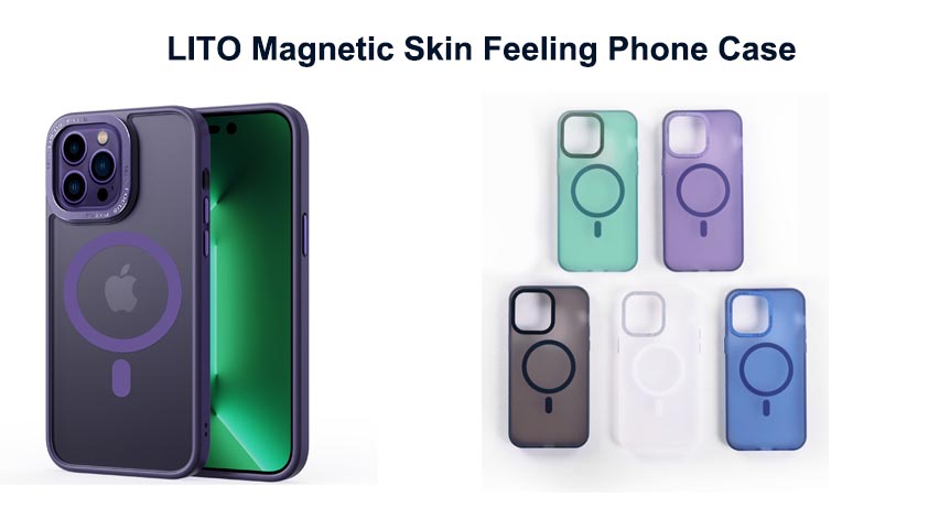 Étui de téléphone LITO à sensation de peau magnétique pour iPhone