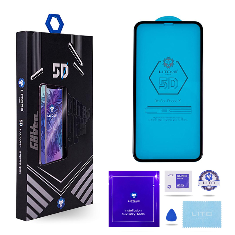 iphone x 5d tempered glass