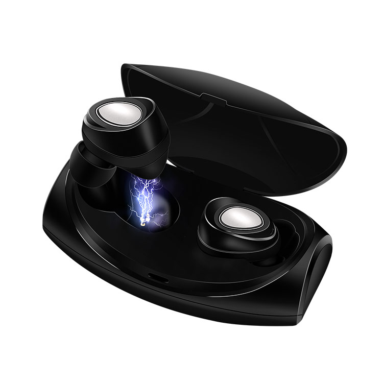 Wireless earbuds with mic and charging box