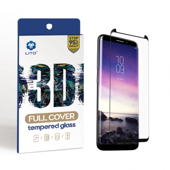Samsung Galaxy S9 Plus étui de protection d'écran en verre trempé incurvé à couverture totale