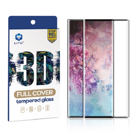 Protecteurs d'écran en verre trempé Samsung Note 10/10 Pro à couverture intégrale et à dureté élevée 
