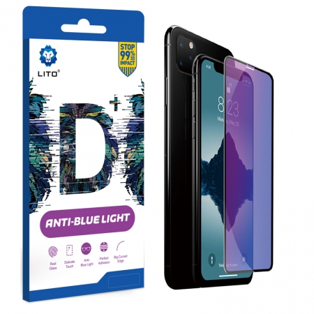 D + Curve Full Coverage Full Glue Protecteur d'écran en verre trempé anti-lumière filtre bleu pour iPhone 