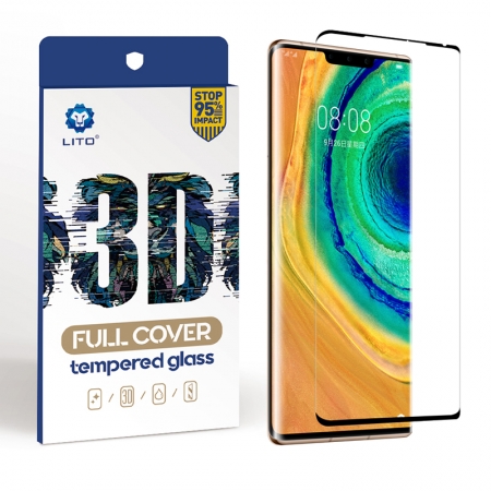 Protection d'écran en verre trempé anti-empreintes digitales pour Huawei Mate 30 Pro 