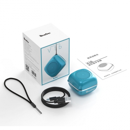 OneDer V16 Mini haut-parleur Bluetooth sans fil intelligent portable avec microphone intégré 