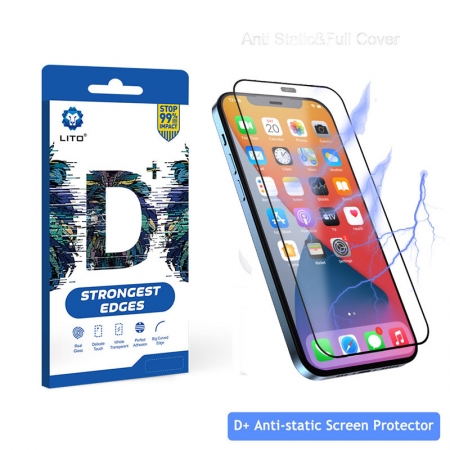 Vente en gros LITO D + Protecteur d'écran en verre trempé anti-poussière et anti-poussière pour iPhone
 