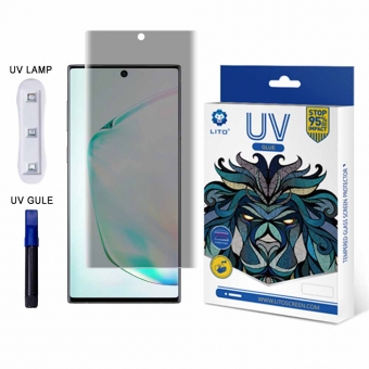 Best 
     Protecteur d'écran de confidentialité en verre à couverture complète LITO E + UV pour colle liquide UV pour Samsung Note 10
     à vendre
