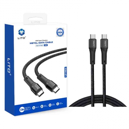 Câble de chargement de transfert de données USB Lightning Type-C à fil tressé LITO LD14 