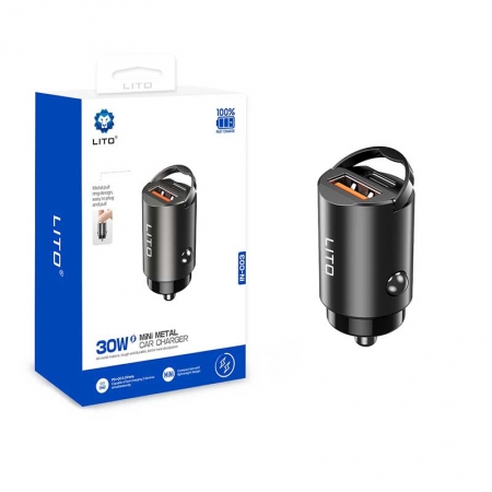 LITO PD 60W Mini chargeur de voiture en métal IN-C03 