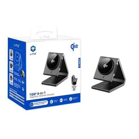 Chargeur sans fil magnétique 4 en 1 LT-W02 QI2 15 W 