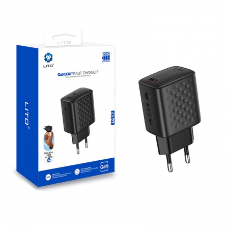 Chargeur rapide LITO LC17 GaN 30W avec port USB-C 