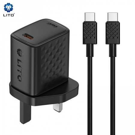 Chargeur de téléphone et adaptateur secteur LITO LC18 30W GaN USB-C 