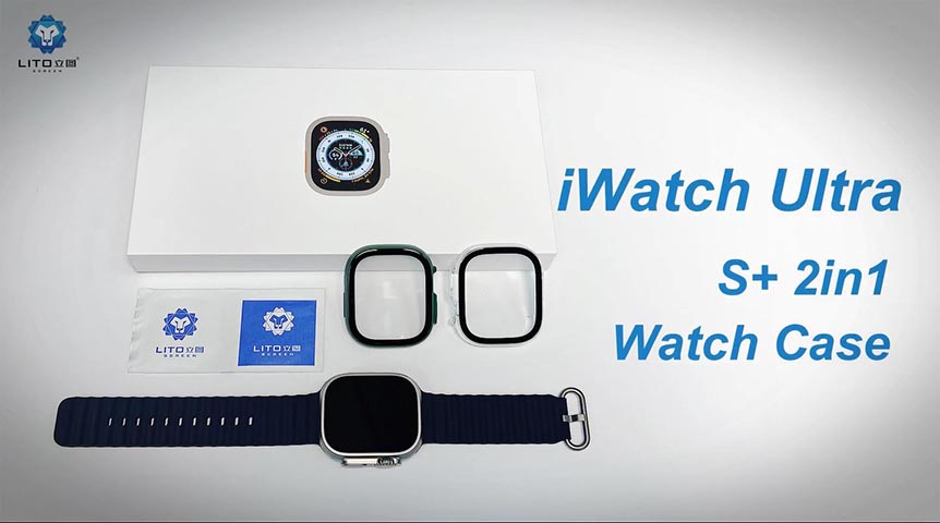 Apple Watch Ultra Watch Case avec ensemble 2 en 1 en verre trempé
