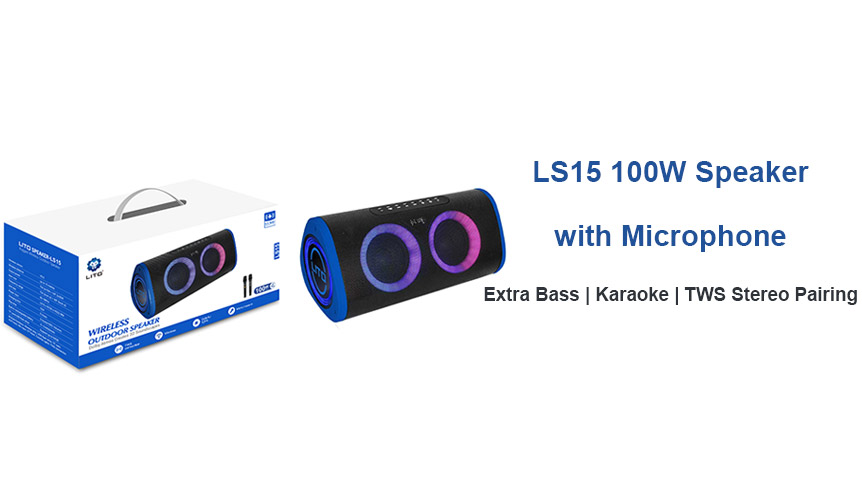 Vous voulez une enceinte Bluetooth de 100 W avec microphone et fonctions karaoké pour vos fêtes ?