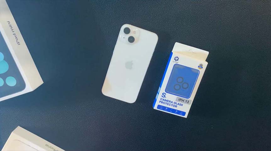 iPhone 13 Pro Max 3D Clear Full Glue Full Cover Camera Glass Len Protecteur d'écran
