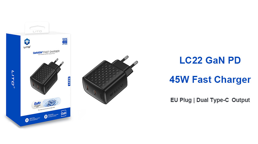 Vous recherchez un chargeur GaN compact de 45 W avec double charge rapide USB-C ?